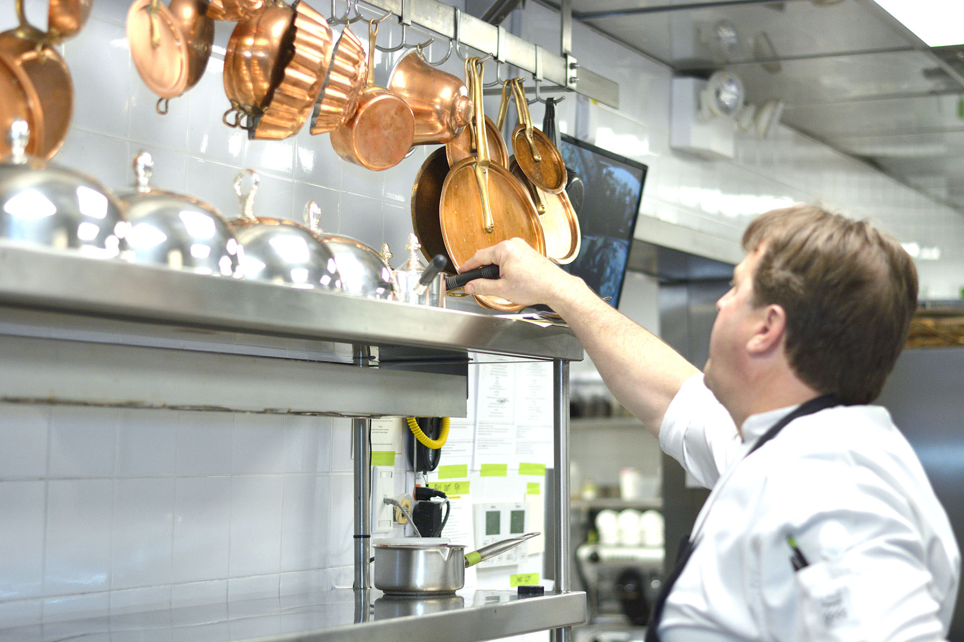 Chef Brad Steelman in the kitchen